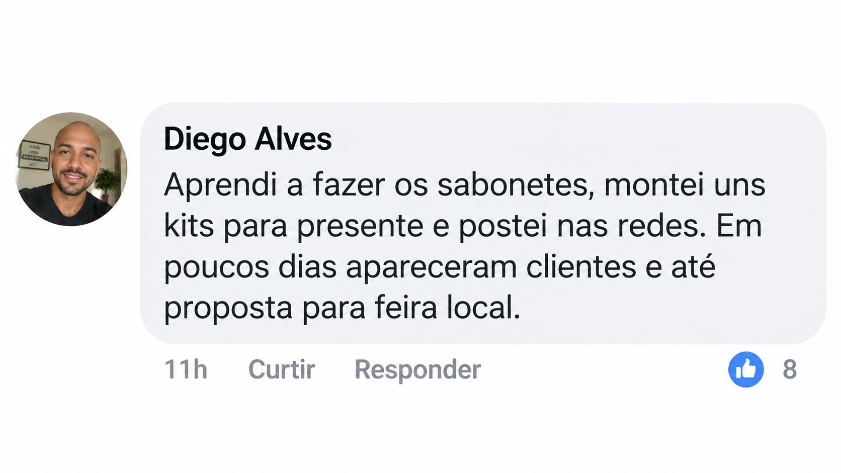 Comentário de aluna sobre o guia